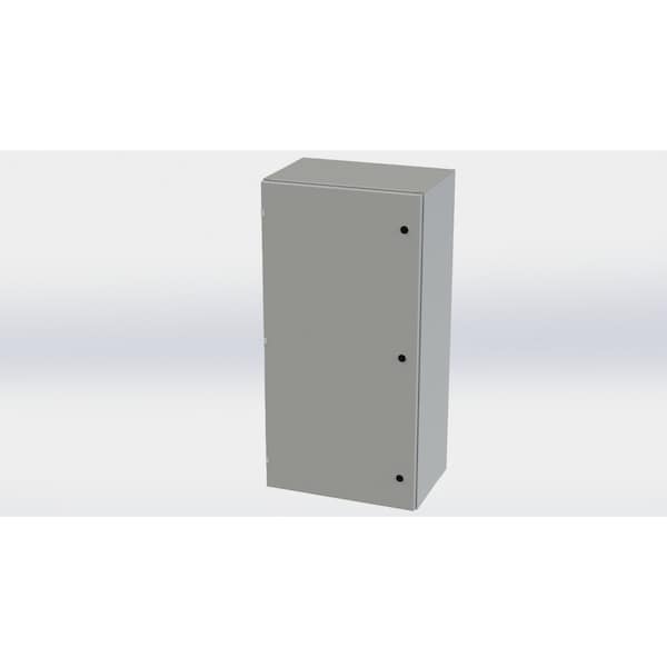 1/4 Turn Latch Electrical Enclosures, 48 in H, 16 in D, 24 in W, NEMA 3R, 4, 12, 13, Carbon Steel